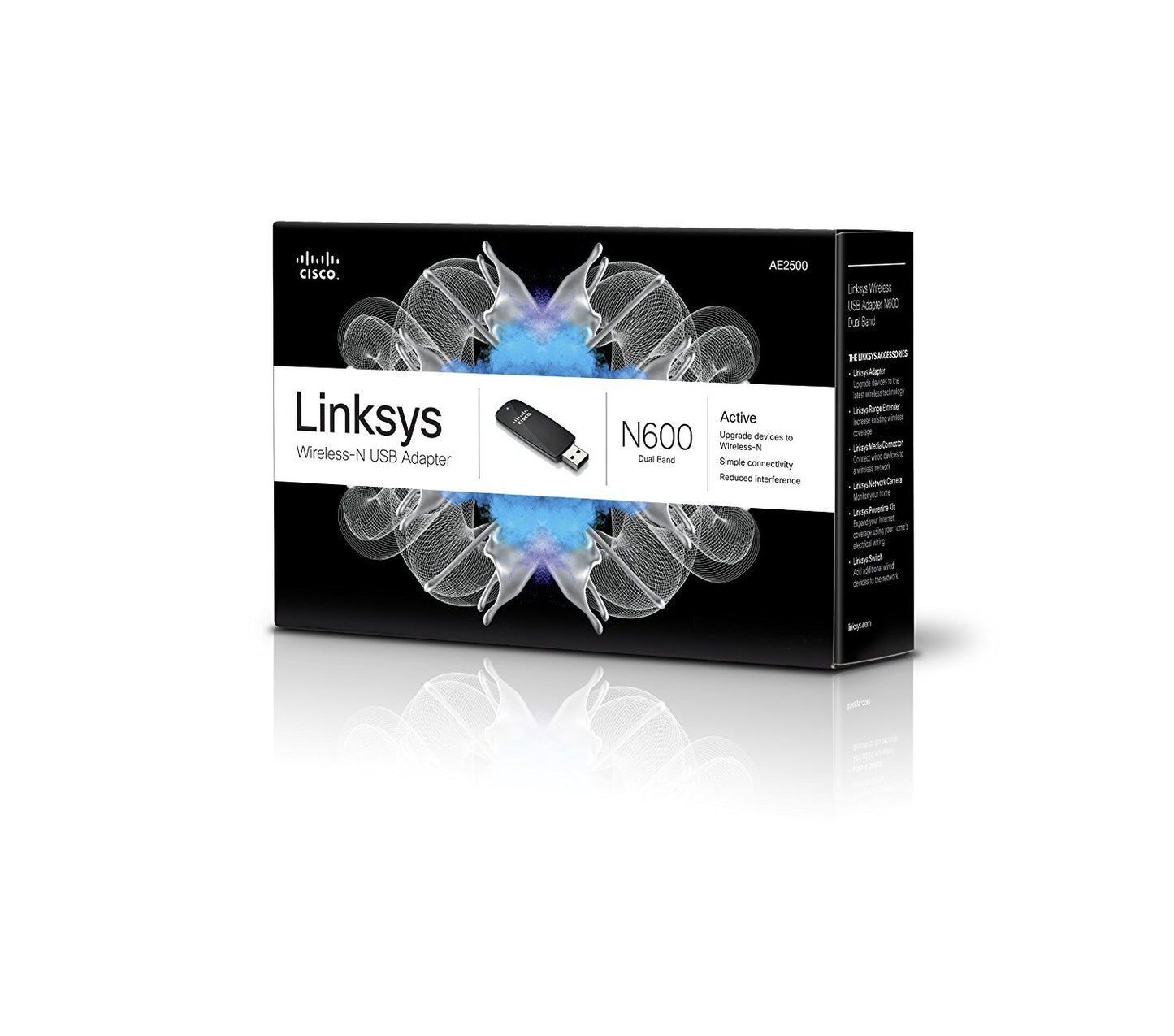 Linksys Adapter Usb High-Performance Wireless Dual Band-N 5ghz Or 2.4ghz Optimiz