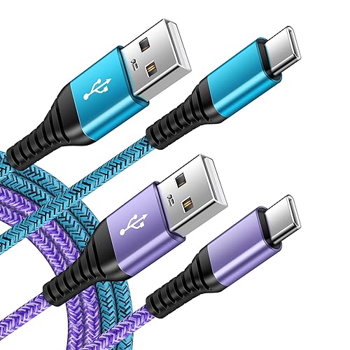 Type USB C Long Samsung S24 S23 Charger Cable 10ft 2Pack for Samsung Galaxy S25 Edge S25 Ultra A17 A16 5G A15 A25 A14 A54 S22 FE S21 A13 A53,iPhone 16