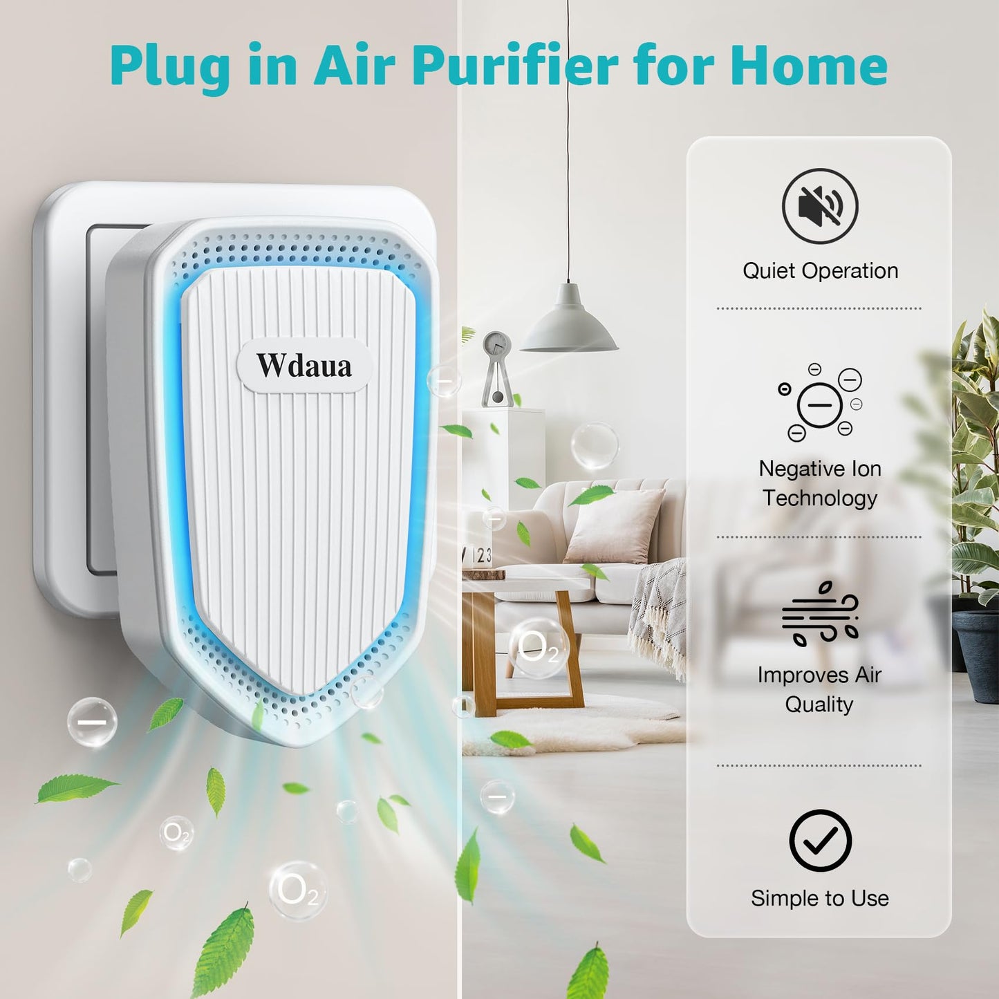 Plug In Air Purifier Negative Air Freshener for Home