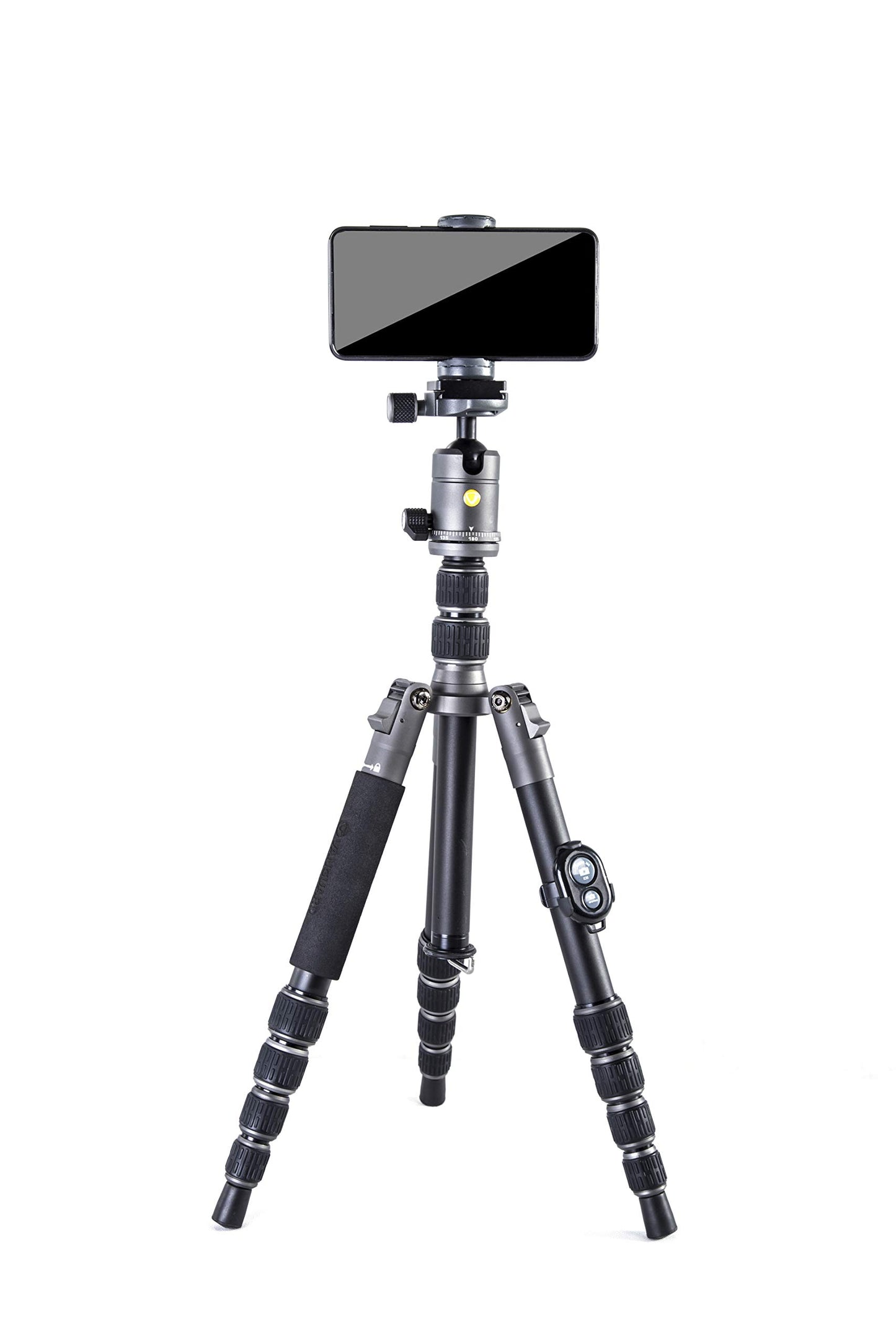 Vanguard VEO3GO235AB Compact Aluminum Travel Tripod with Ball Head, Monopod Option, Smart Phone Holder and Bluetooth Remote