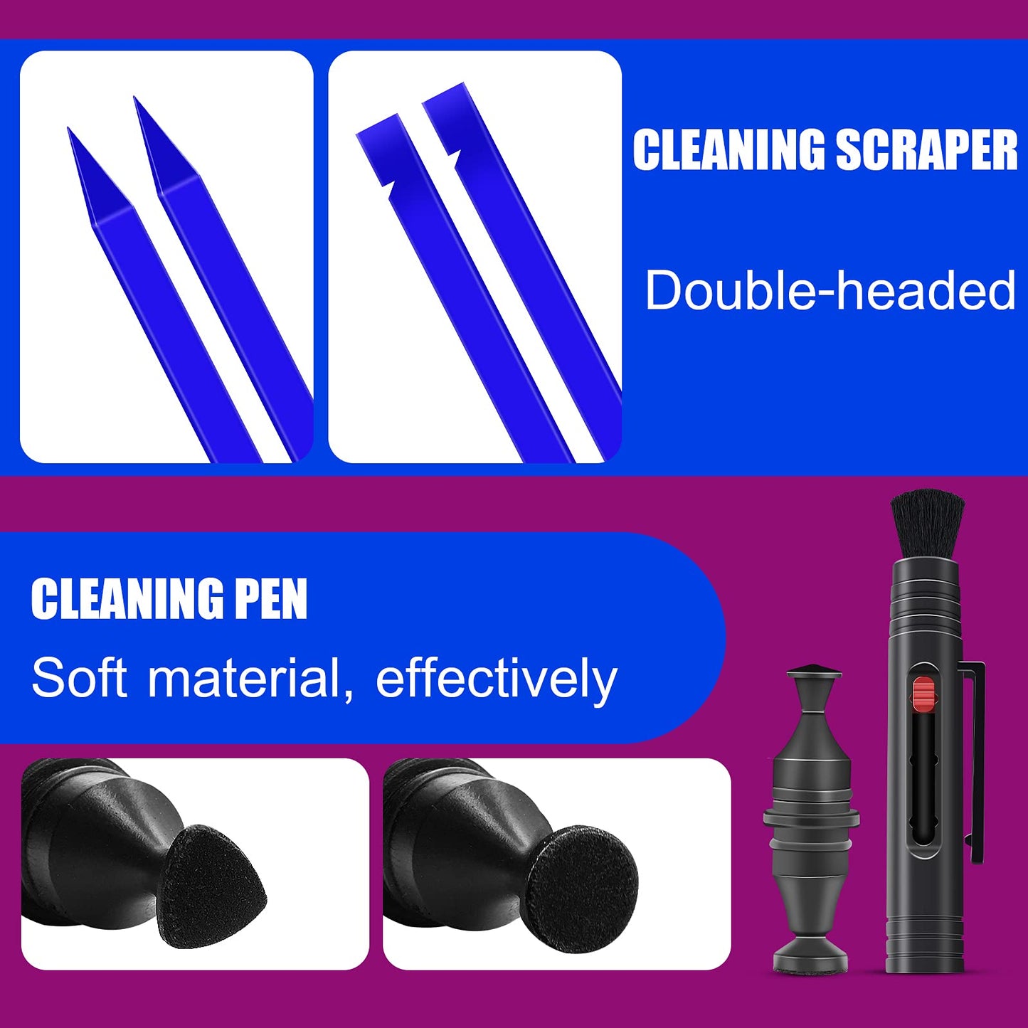 VR Headset Cleaning Kit, VR Lens Cleaner, Cleaner Kit for Meta Oculus Quest 2 3 /Xbox/PS/Wii/Switch, Face Cover Pad Game Controller AR VR Accessories