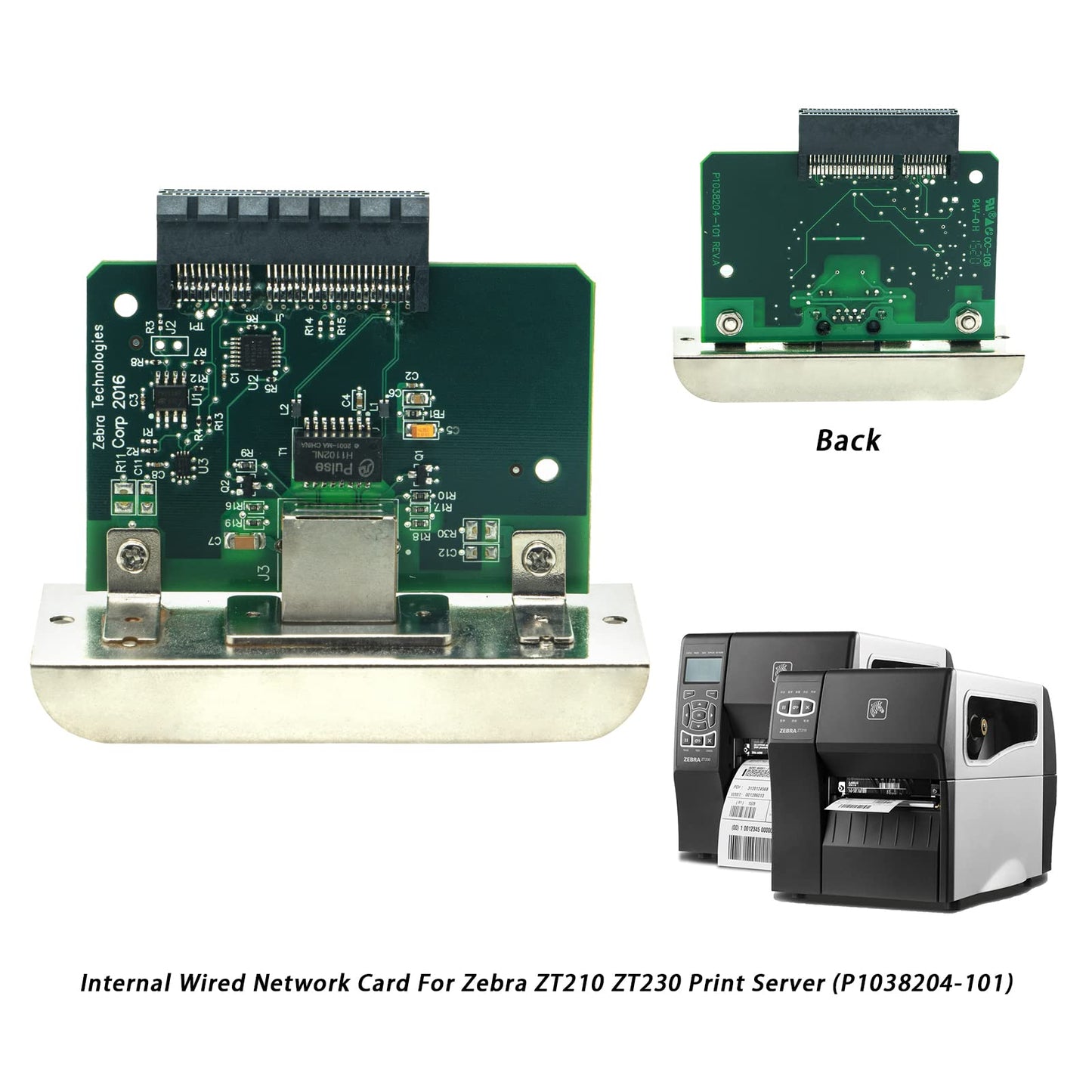Network Card for Zebra ZT210 ZT220 ZT230 Label Printer,Internal Ethernet Print Server(P1038204-101)