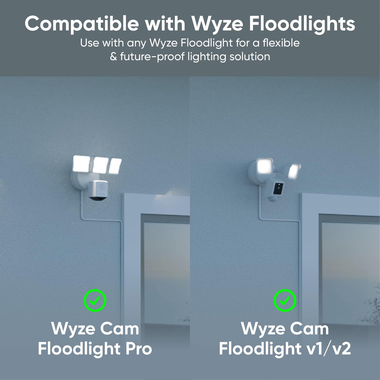 Wyze Floodlight Cam Plug-in Mount for Wyze Floodlight Cameras v1/v2/Pro, Electrical Box with 20ft Weather-Resistant Outdoor Power Cable, Easy