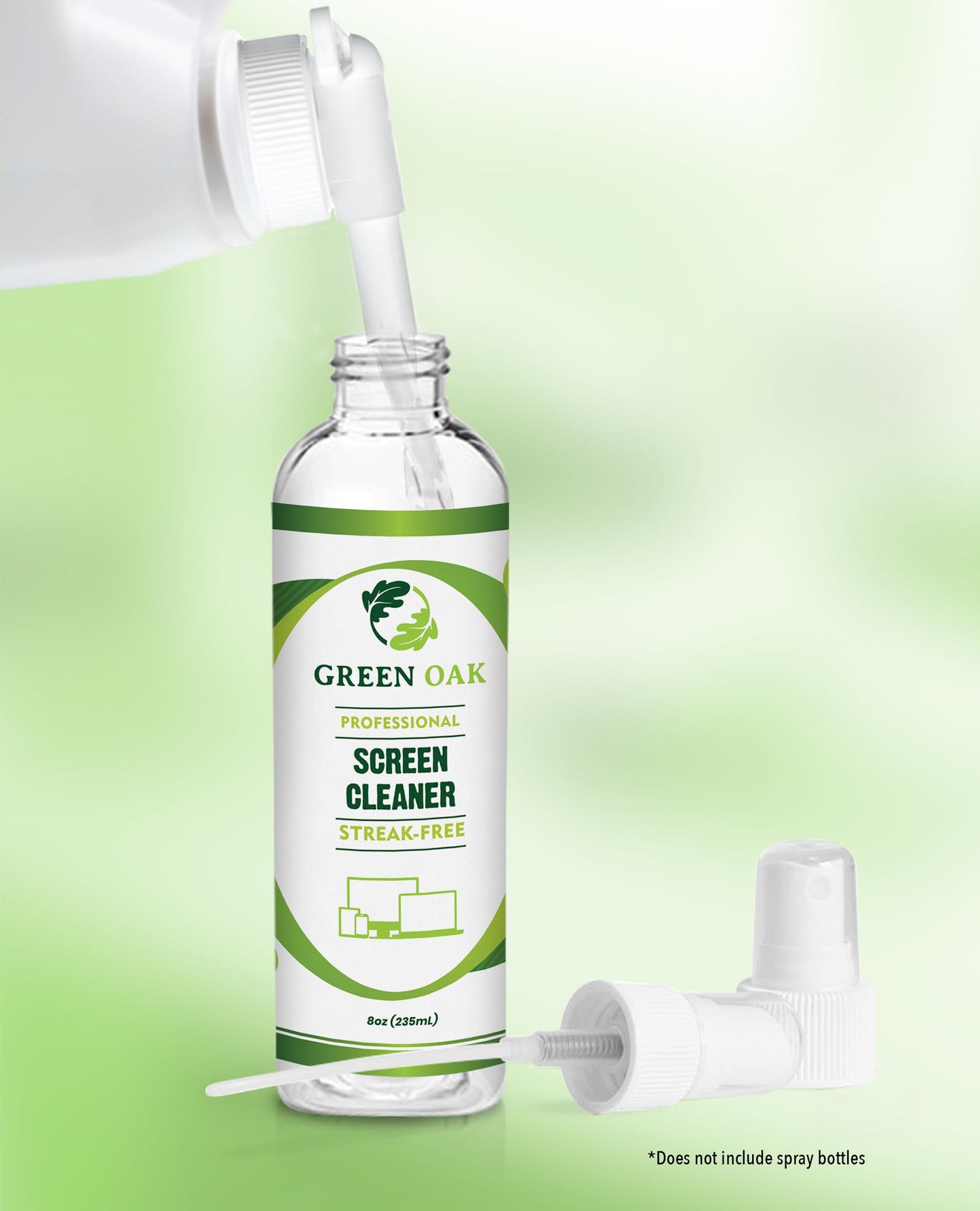Green Oak Screen Cleaner Refill Professional Screen Cleaner Spray - Best for LCD & LED TV, Tablet, Computer Monitor, Phone - Safely Cleans