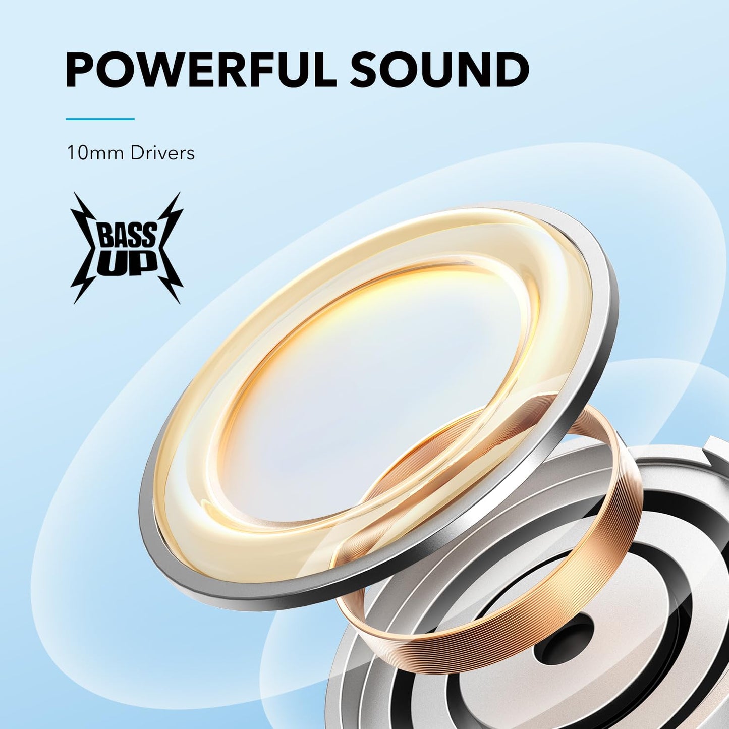 Soundcore by Anker Life U2i Wireless Neckband Headphones, 10mm Drivers with BassUp Technology, 24H Playtime, AI-Enhanced Calls, Foldable