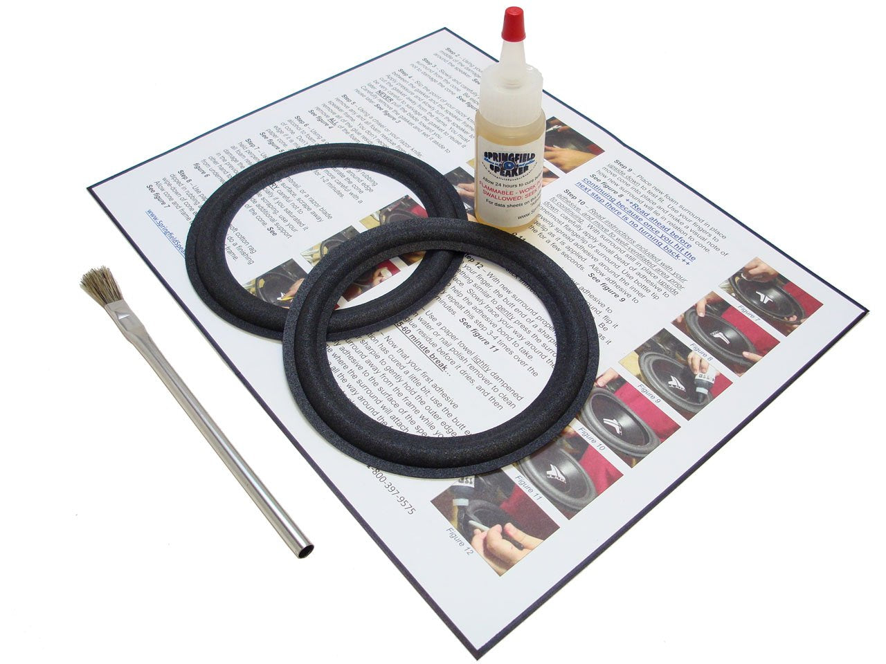 ADS 5" Model 300 Speaker Foam Surround Edge Repair Kit - 2 Speaker Kit - Compatible with ADS Model 300, Many More