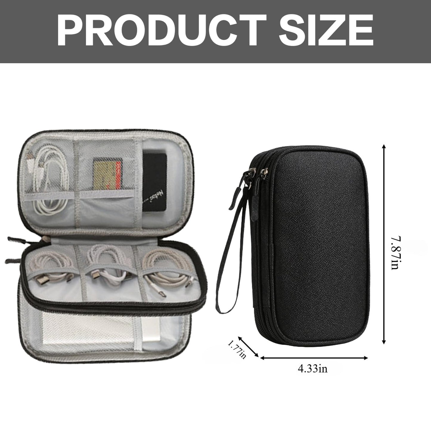 vigorm Data cable storage bag, charger, portable power bank, charging cable bag box, digital organizer bag