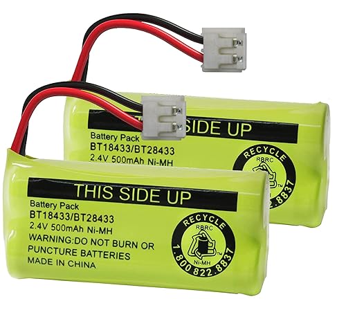 Cerepros 2-Pack BT18433/BT28433 Replacement Battery Pack for VTech AT&T BT8300 BT1011 BT1018 CS6229 DS6301 DS6151 DS6101 Cordless Phone Handset System