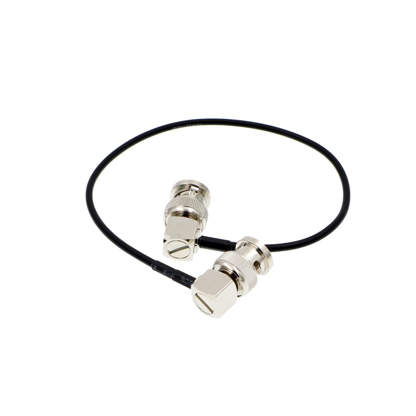 Uonecn Flexible HD SDI Cable RG179 Right Angle BNC Male to Right Angle BNC Male 75ohm for Blackmagic HyperDeck Shuttle and BMCC BMPC Hyperdeck Cameras