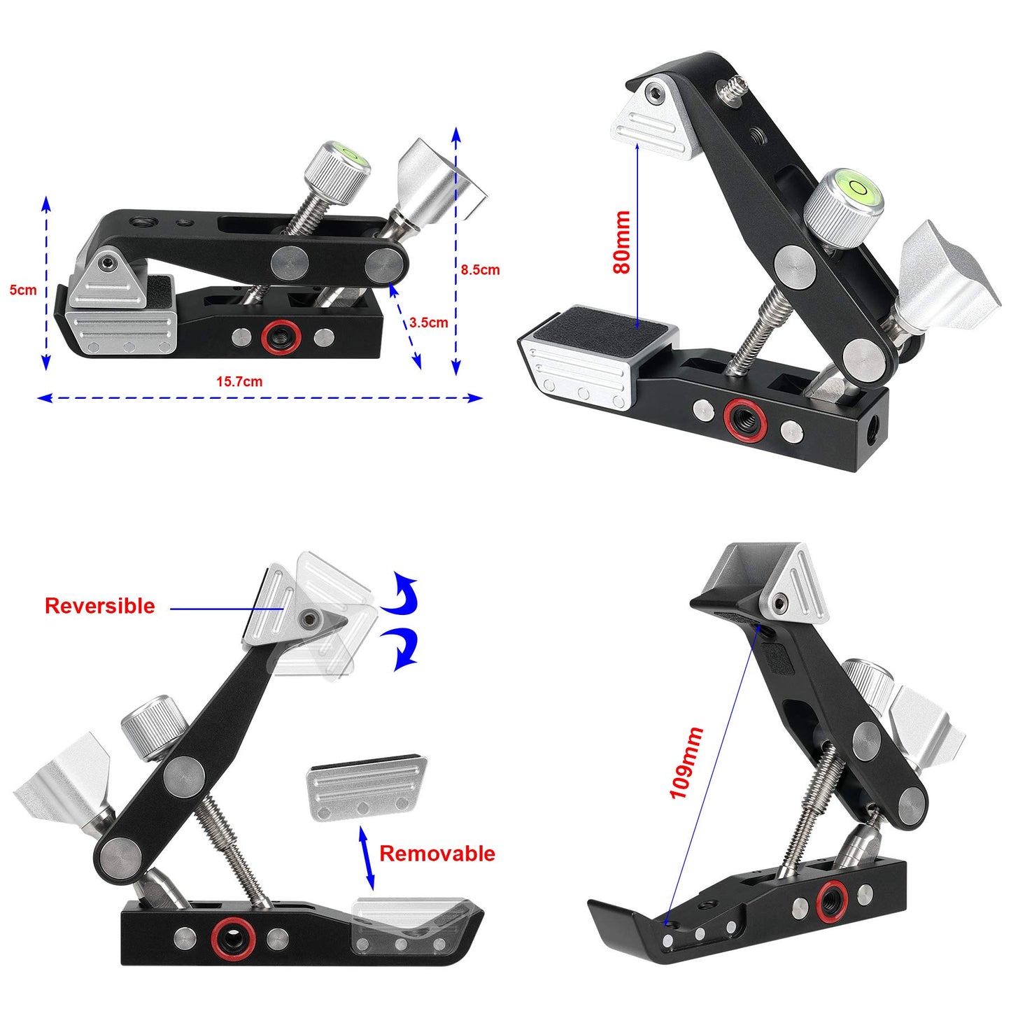 Heavy Duty DSLR Mirrorless Camera Camcorder Super Clamp Mount w/Magic Arm +Quick Release Plate Desk Table Handrail Bar Holder Video Rig Kit for Studio