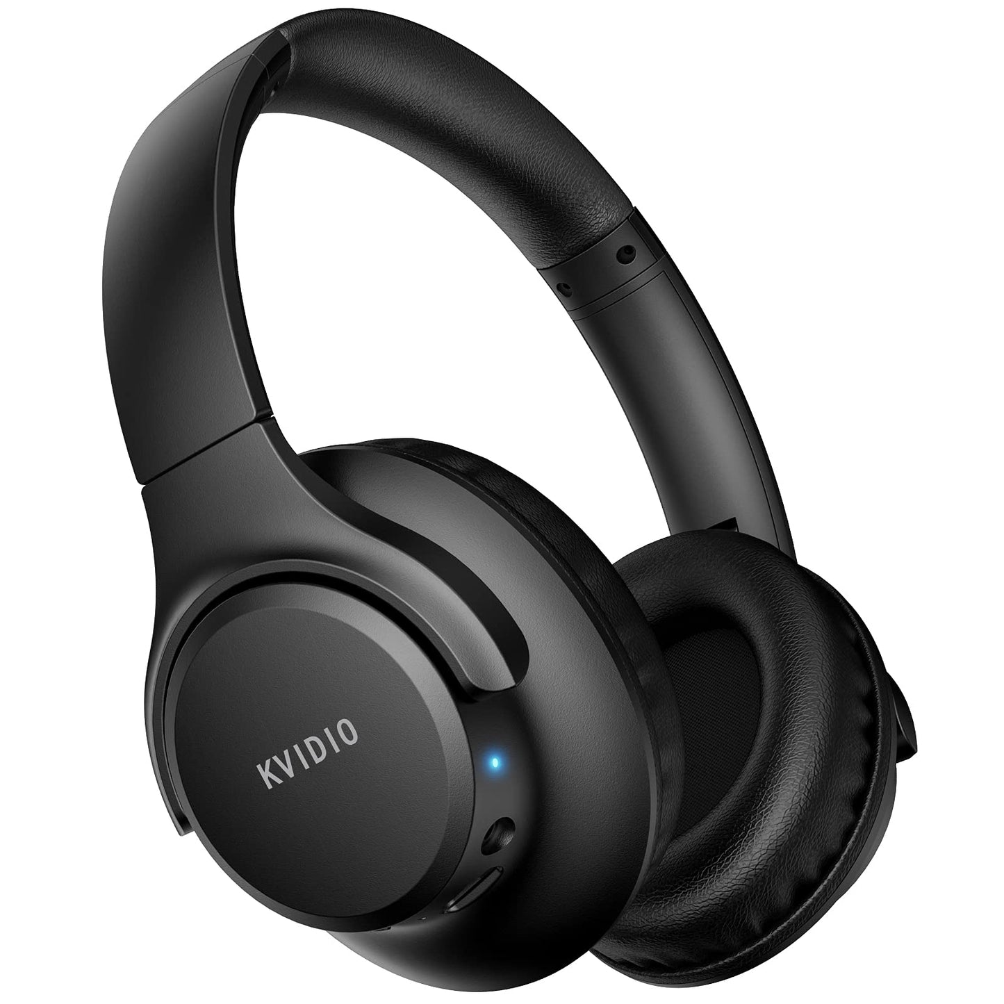 KVIDIO Bluetooth Headphones Over Ear, 65 Hours Playtime Wireless Headphones with Microphone, Foldable Lightweight Headset with Deep Bass, HiFi Stereo…
