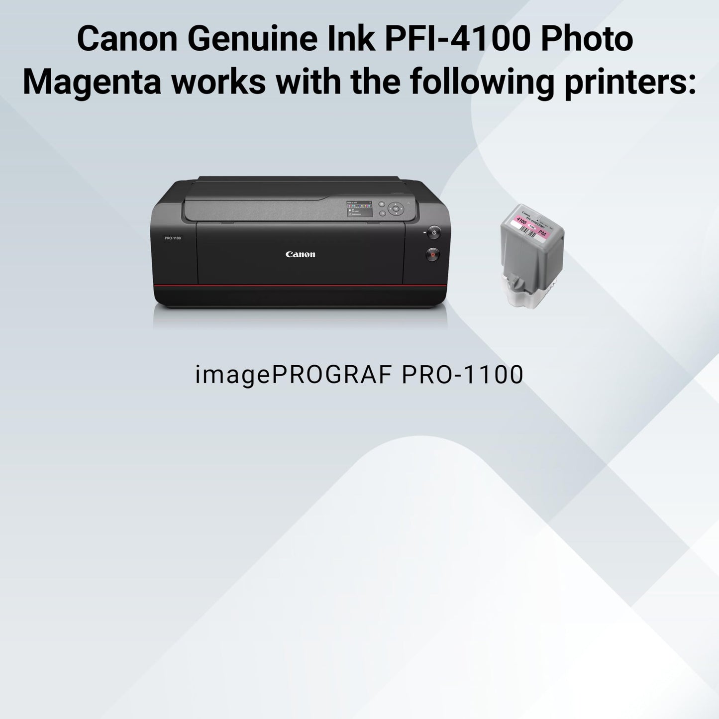 Canon PFI-4100 Genuine Photo Magenta Ink Tank, Compatible with imagePROGRAF PRO-1100 Printers
