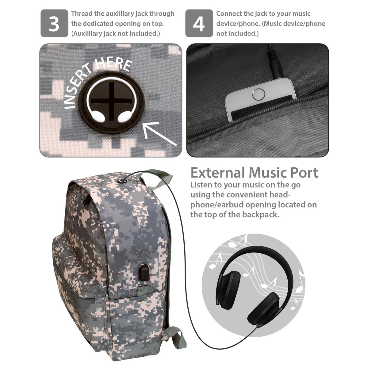 Rockland Classic Laptop Backpack ACU Camo
