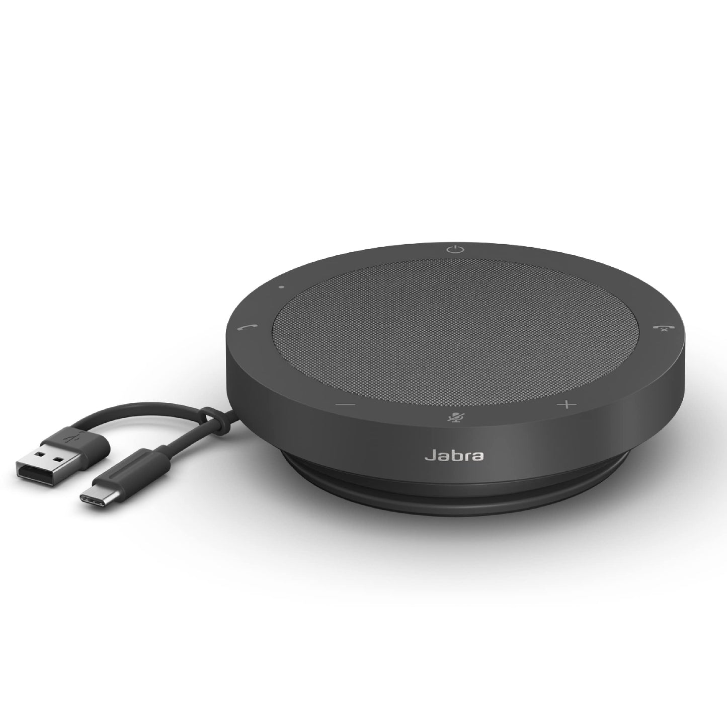 Jabra Speak2 40 Portable Speakerphone - 4 Noise-Cancelling Mics, Full-Range 50mm Portable Speaker, Wideband Audio and USB-A and USB-C Connections