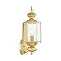 Livex Lighting 2006-02 Basics 1 Light PB Outdoor Wall Lantern, Polished Brass