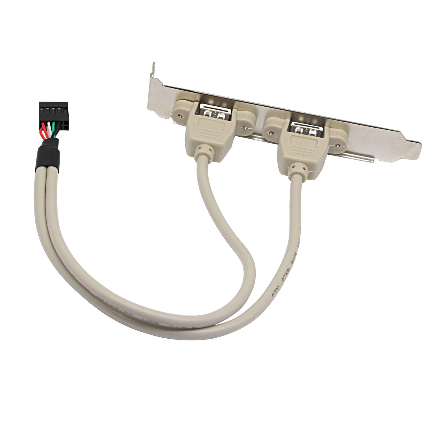 ?2-Pack Computer Cables & Connectors New 2 Port USB 2.0 Motherboard Rear Panel Expansion Bracket to IDC 9 Pin Motherboard USB Cable Host Adapter