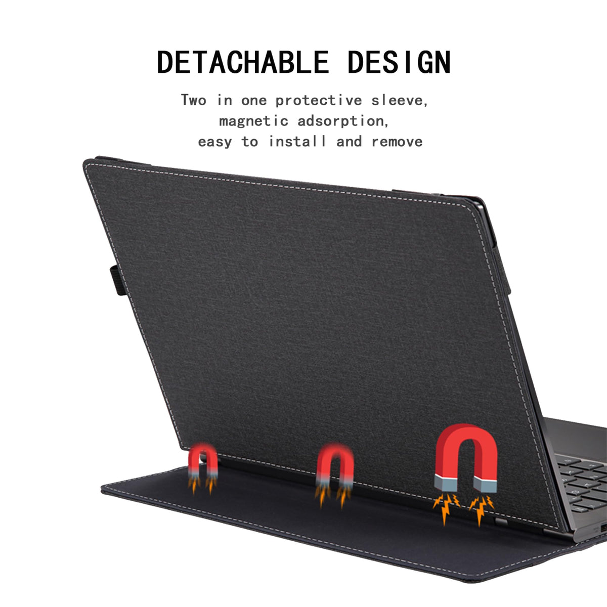16 inch Laptop Cover Case for Lenovo Yoga 7 2-in-1 16AHP9 /16IML9 & Yoga Slim 7 Pro 16ACH6 16ARH7 16IAH7,PU Leather Protective Shell Detachable Laptop