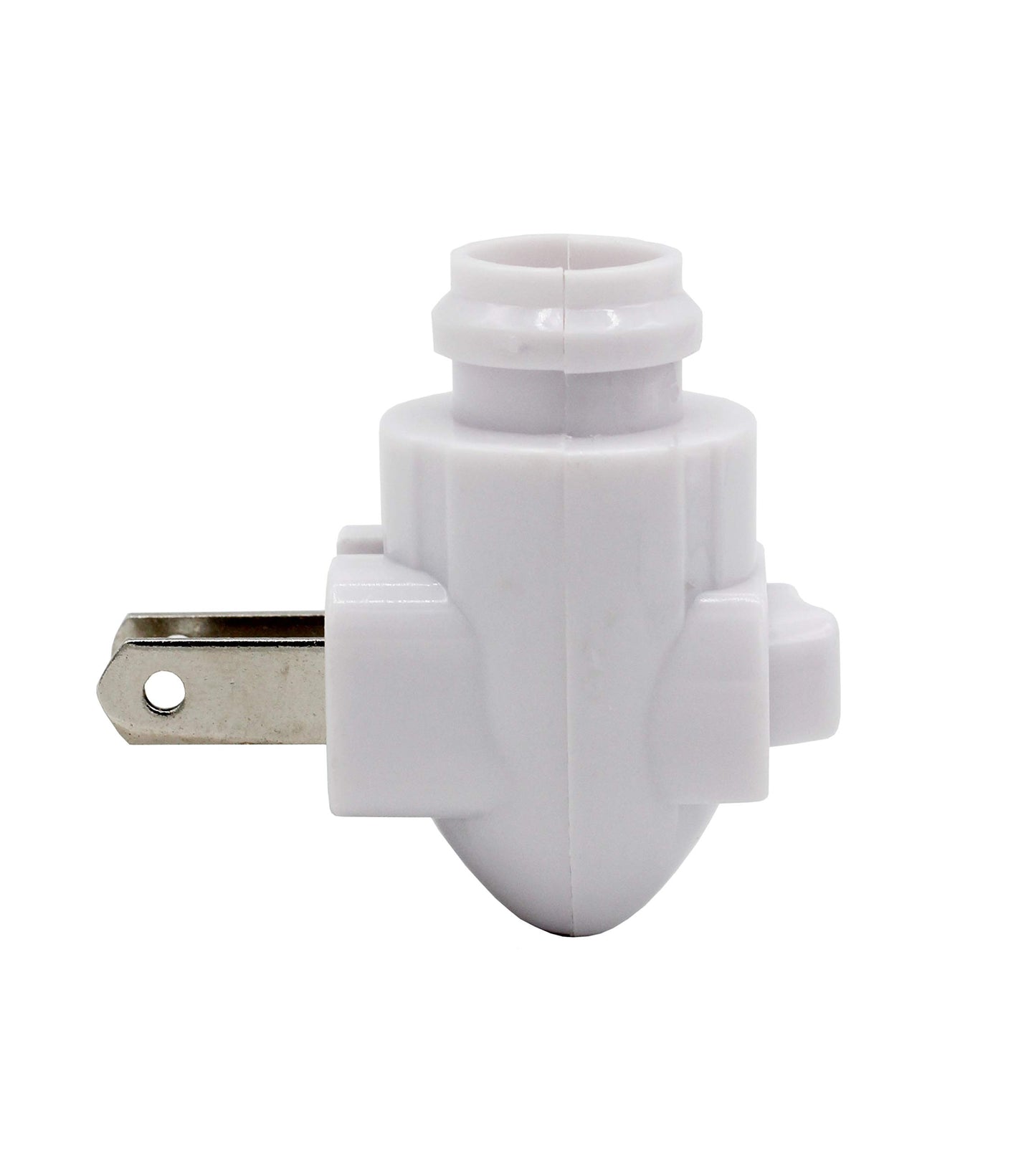 Creative Hobbies Pack of 2 - Plug in Night Light Modules White Plastic Include Flicker Night Light Bulbs, Great for Making Your Own Halloween Fall