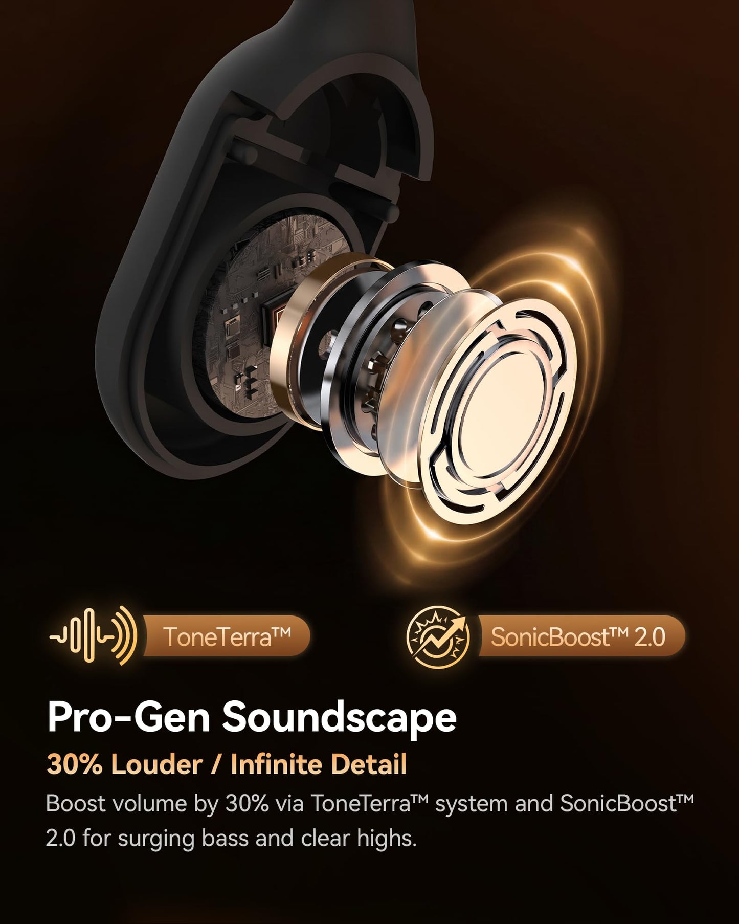 DEMICEA Gen 2 Open Ear Headphones - True Bone Conduction Wireless Earphones, Bluetooth 6.0, Tuned for Audio, Fit for Running, Yoga, Up to 60H Playtime