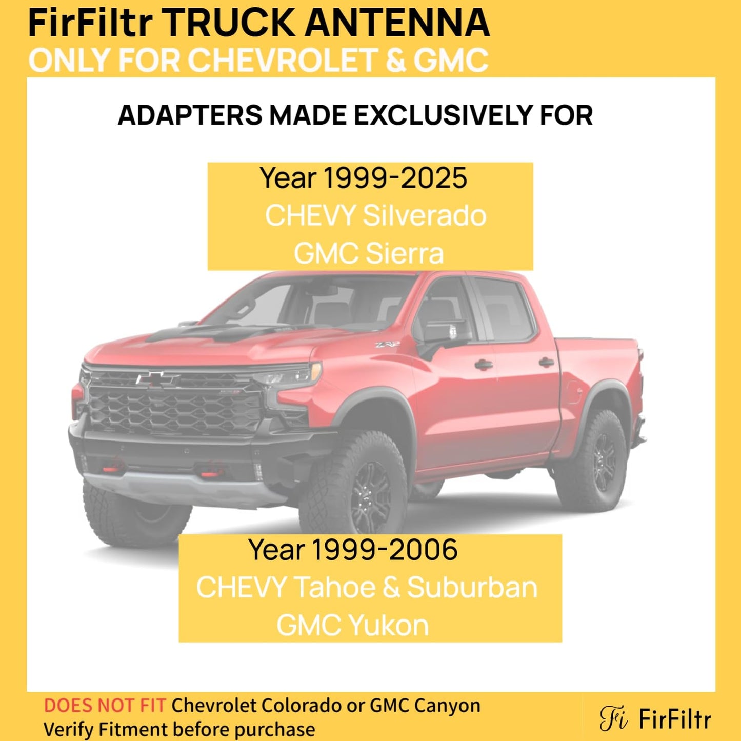 Carbon Fiber Truck Antenna for Chevy Silverado 1500 2500 3500 & GMC Sierra 1999-2025 2026,Chevy Silverado Antenna Truck Accessories,Short Car Video