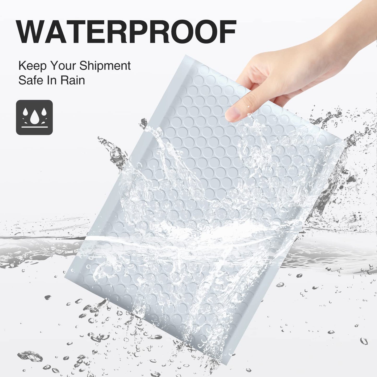 UCGOU Bubble Mailers 8.5x12 Inch White 25 Pack Usable Size 8.5x11 Poly Padded Envelopes #2 Medium Mailing Opaque Packaging Postal Self Seal Waterproof