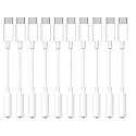 10 Pack Usbc to 3.5mm Jack Audio Adapter,The Headphone Adapter to USB C Compatible with iPhone 17/16/15 Series,Samsung Galaxy S25,S24,S23 Ultra,Note