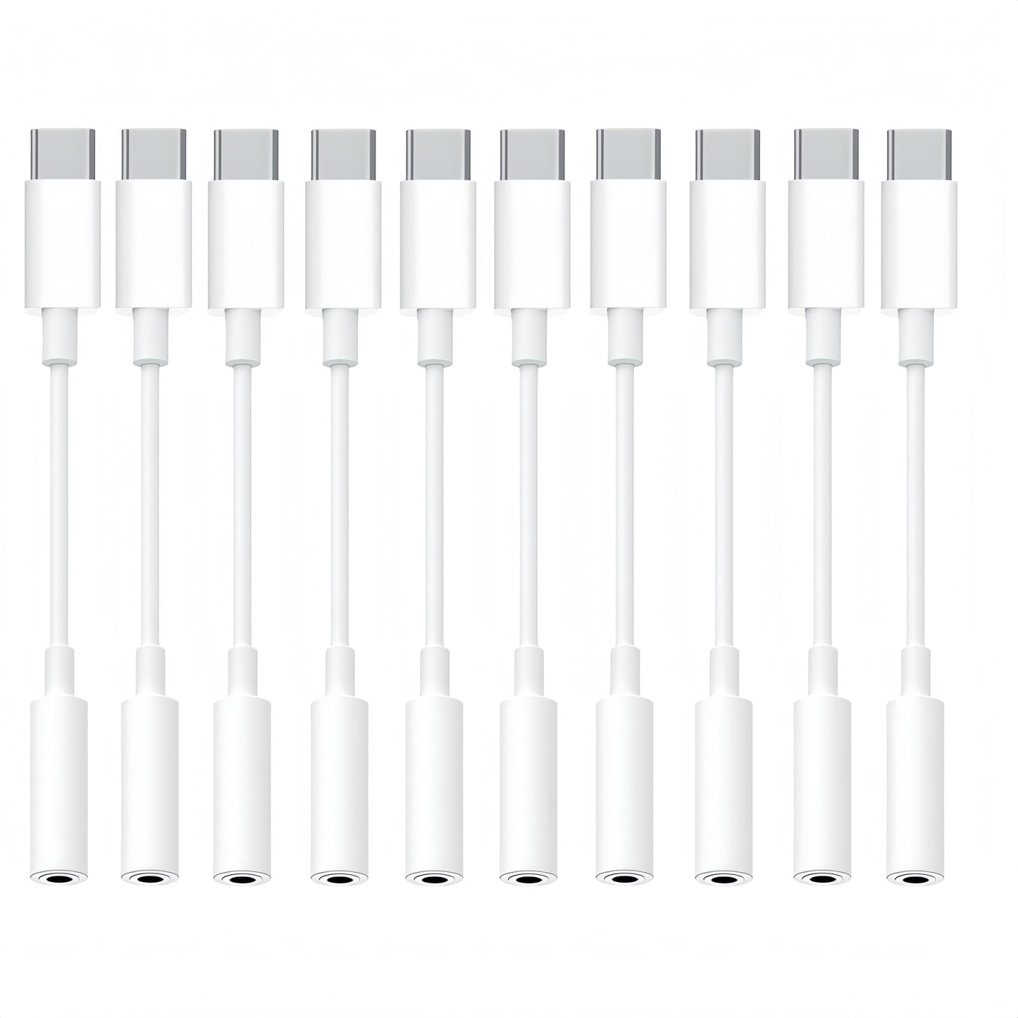 10 Pack Usbc to 3.5mm Jack Audio Adapter,The Headphone Adapter to USB C Compatible with iPhone 17/16/15 Series,Samsung Galaxy S25,S24,S23 Ultra,Note