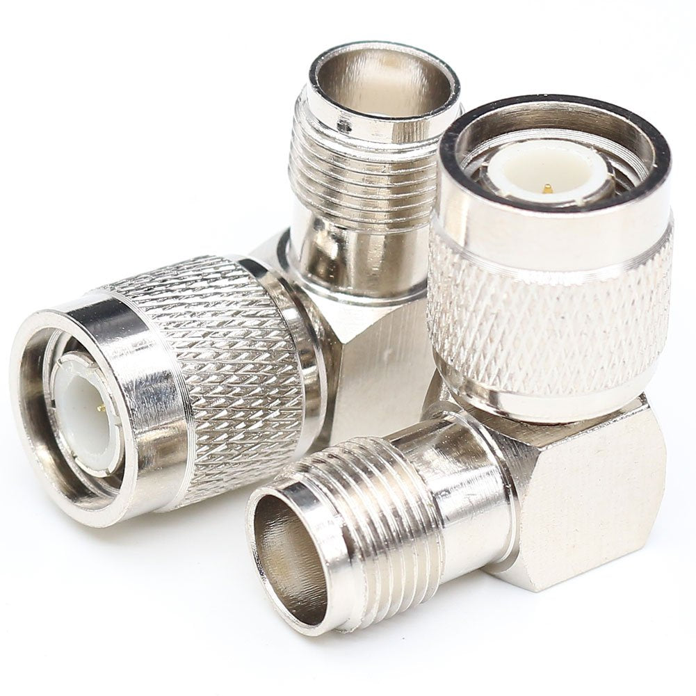 ANHAN Right Angle TNC Male to Female Adapter RF 90 Degree Coax Connector L Type TNC Connectors (5Packs)