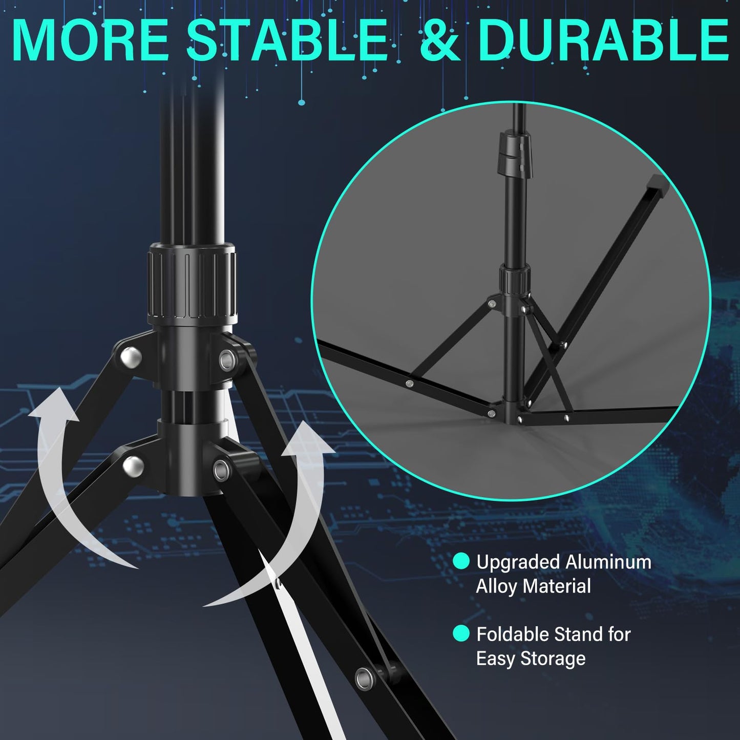 UBeesize 14'' LED Foldable Ring Light with 62'' Tripod Stand, Selfie Ring Light for Video Recording, Live Streaming, TikTok & YouTube, Compatible with