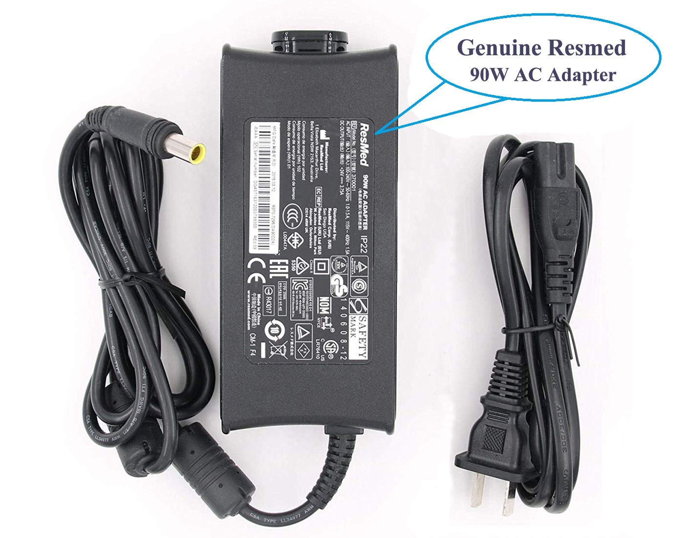 AC DC Adapter for Resmed S10 Series ResMed Airsense 10 Air Sense S10 AirCurve 10 Series CPAP and BiPAP Machines,90W Resmed S10 370001 Replacement…