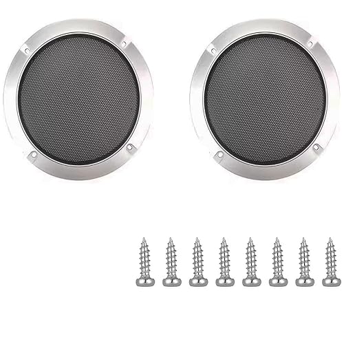 Lagogia 4" Universal Speaker Grille Mesh Cover, Round Decorative Ring Woofer Protection Grille Protective Cover for Cars Home Stereo DIY Accessories