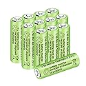 AMZZN 12PCS 1.2V 1800mAh Ni-MH AA Rechargeable Battery for Wireless Microphones, Electric Toys, Remote Mice, Calculators, Razors, Keyboards (12PCS…