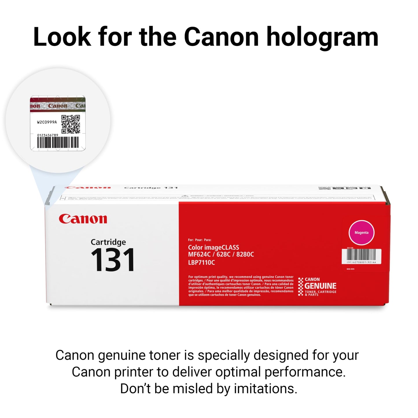 Canon Genuine 131 Magenta Toner Cartridge Compatible with MF620 Series, MF8280Cw, LBP7110Cw