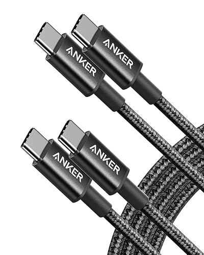 Anker USB C to USB C Cable, Type-C 60W Fast Charging Cable (6 FT, 2Pack) for iPhone 17 Series, iPad mini 6 and More (Black)