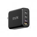 STATIK 100W GaN Charger Super Fast Charger Block USB C - 3 Ports Wall Charger Block Type C Plug Adapter, High-Speed Power Compatible with MacBook Pro