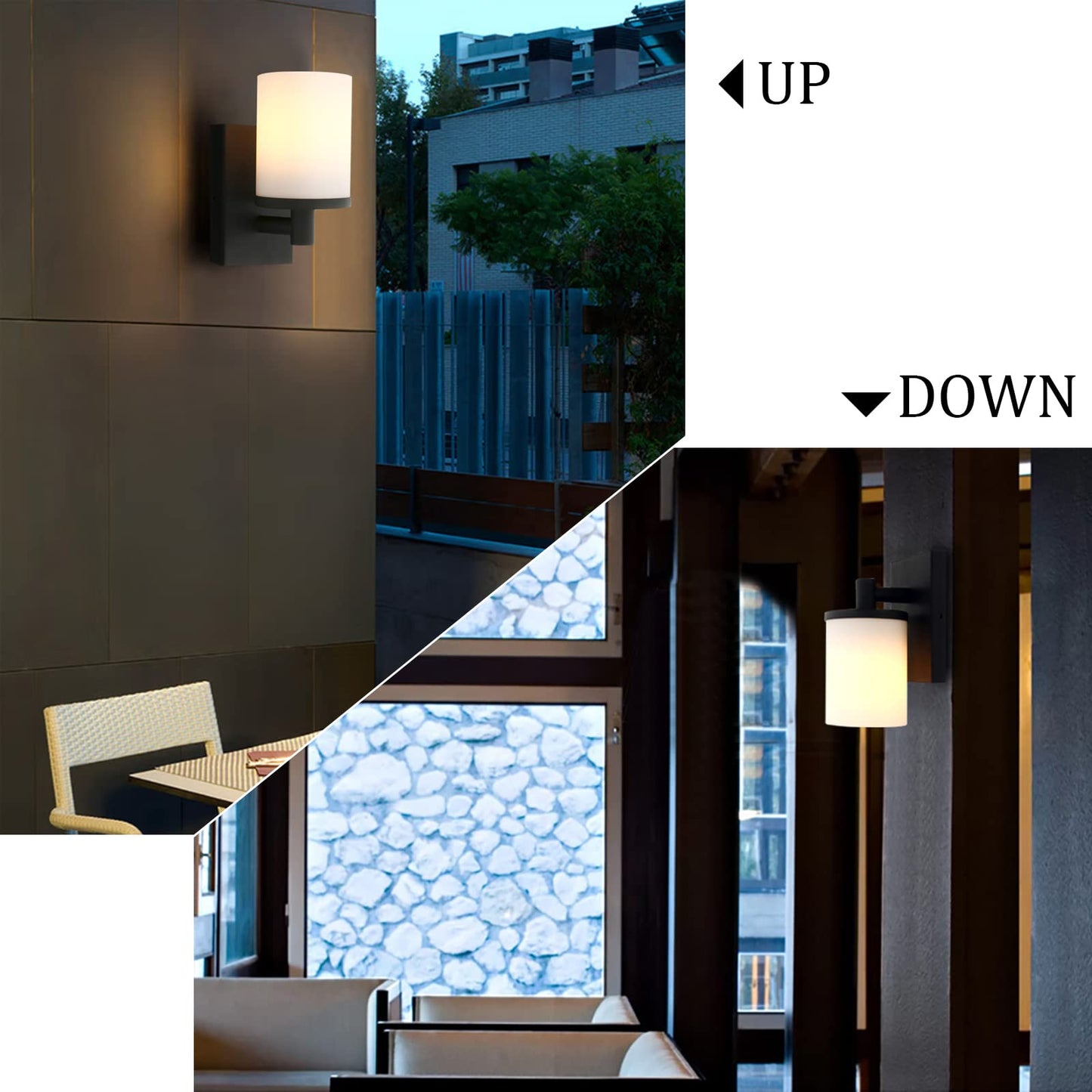 Pathson Vintage 1-Light Wall Sconce, Hardwired Bathroom Vanity Light, Frosted Glass Wall Mount Light Fixtures for Hallway Bathroom Kitchen Living Room
