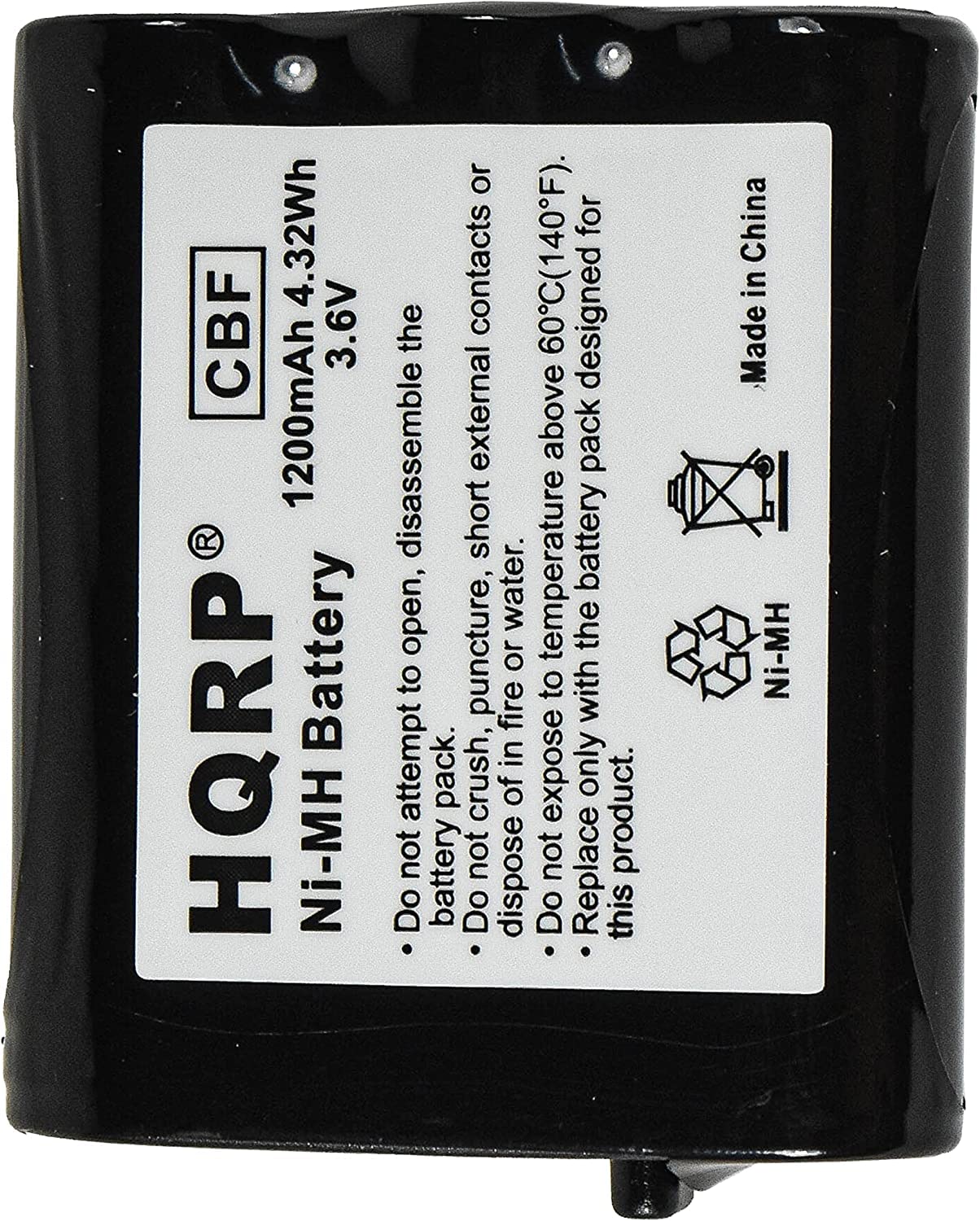 HQRP 2- Pack Phone Battery Compatible with Panasonic KX-TG2740, KX-TG2740S, KX-TG2750S, KX-TG2770, KX-TG2770S, KX-TG2970, KX-TGA290