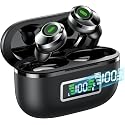 CAGPMEOL Wireless Earbuds, Bluetooth 5.4 Headphones in Ear with Mic HiFi Stereo Noise Reduction, Wireless Earphones IP7 Waterproof Touch Control LED