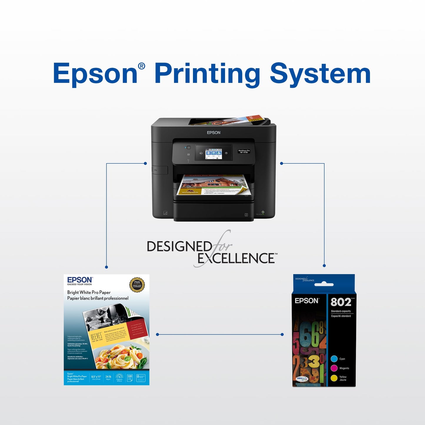 EPSON 802 DURABrite Ultra Ink Standard Capacity Black Cartridge (T802120-S) Works with WorkForce Pro WF-4720, 4730, 4734, 4740