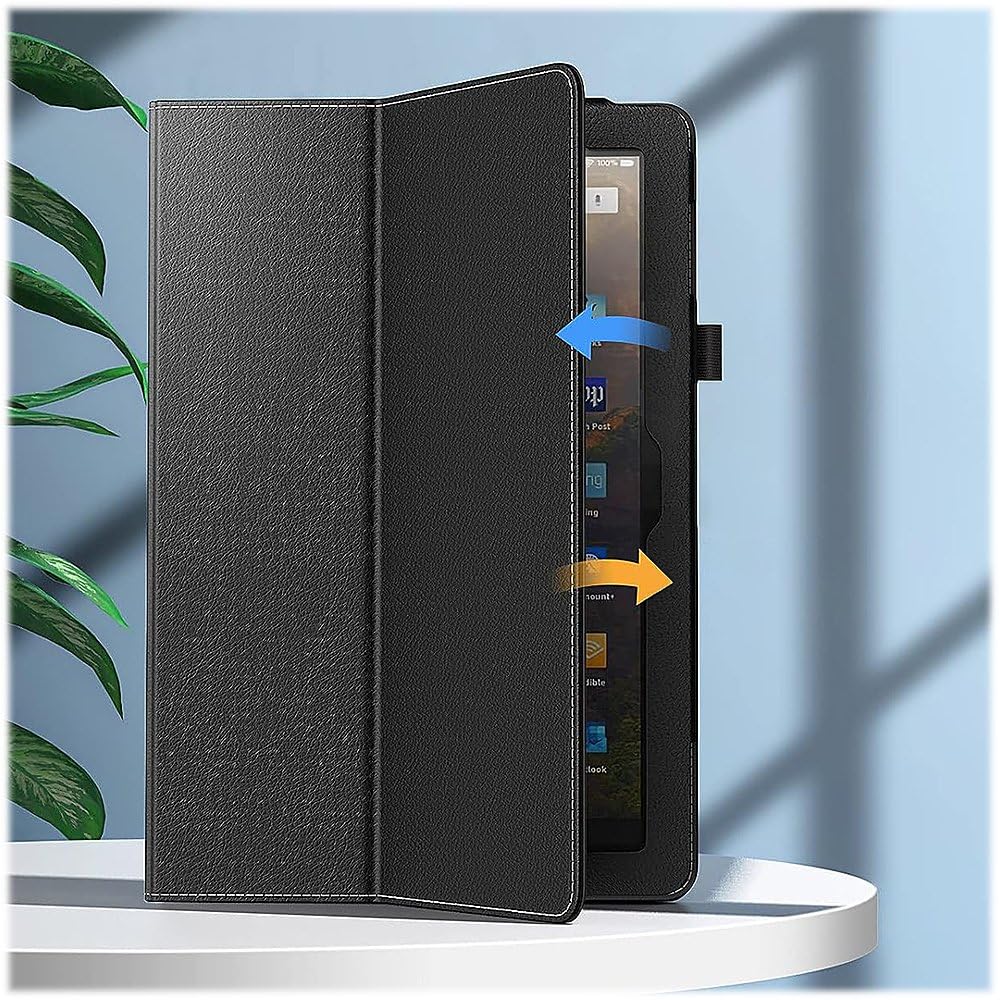 SaharaCase EliteFold Folio Case for Tab A11+ and Tab A9+ - Integrated Kickstand and Hand Strap, Vegan Leather, Auto Sleep and Wake Cover (Scorpion