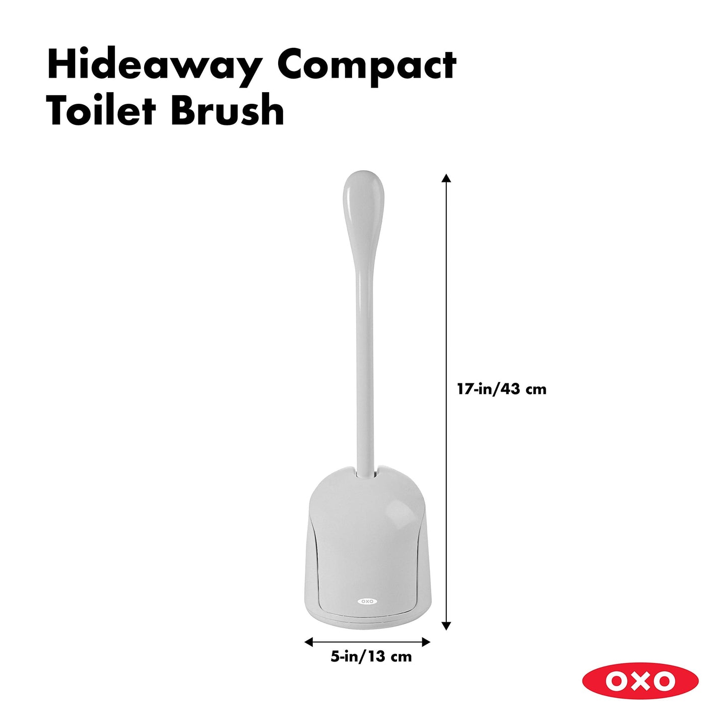 OXO Good Grips Compact Toilet Brush & Canister - Gray