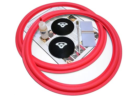 Springfield Speaker 15" Foam Edge Surround Repair Kit - 2 Speaker Kit - 2 CV Logo Felt Dust Caps - Compatible with Cerwin Vega D-9, DX-9, 152-WR