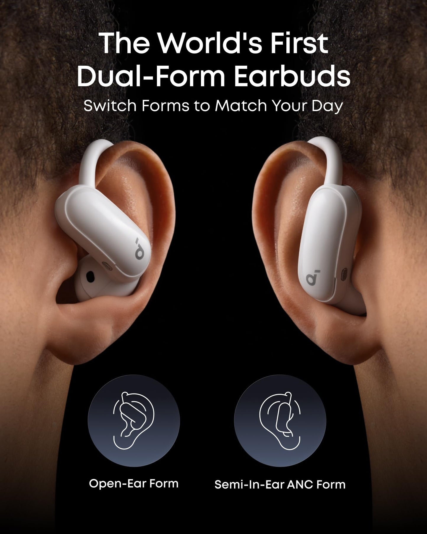 Soundcore AeroFit 2 Pro by Anker, Open-Ear and Active Noise Cancellation Modes, Hi-Res Open Ear Headphones for Commute,Office,Fitness, LDAC, 4-Mic AI