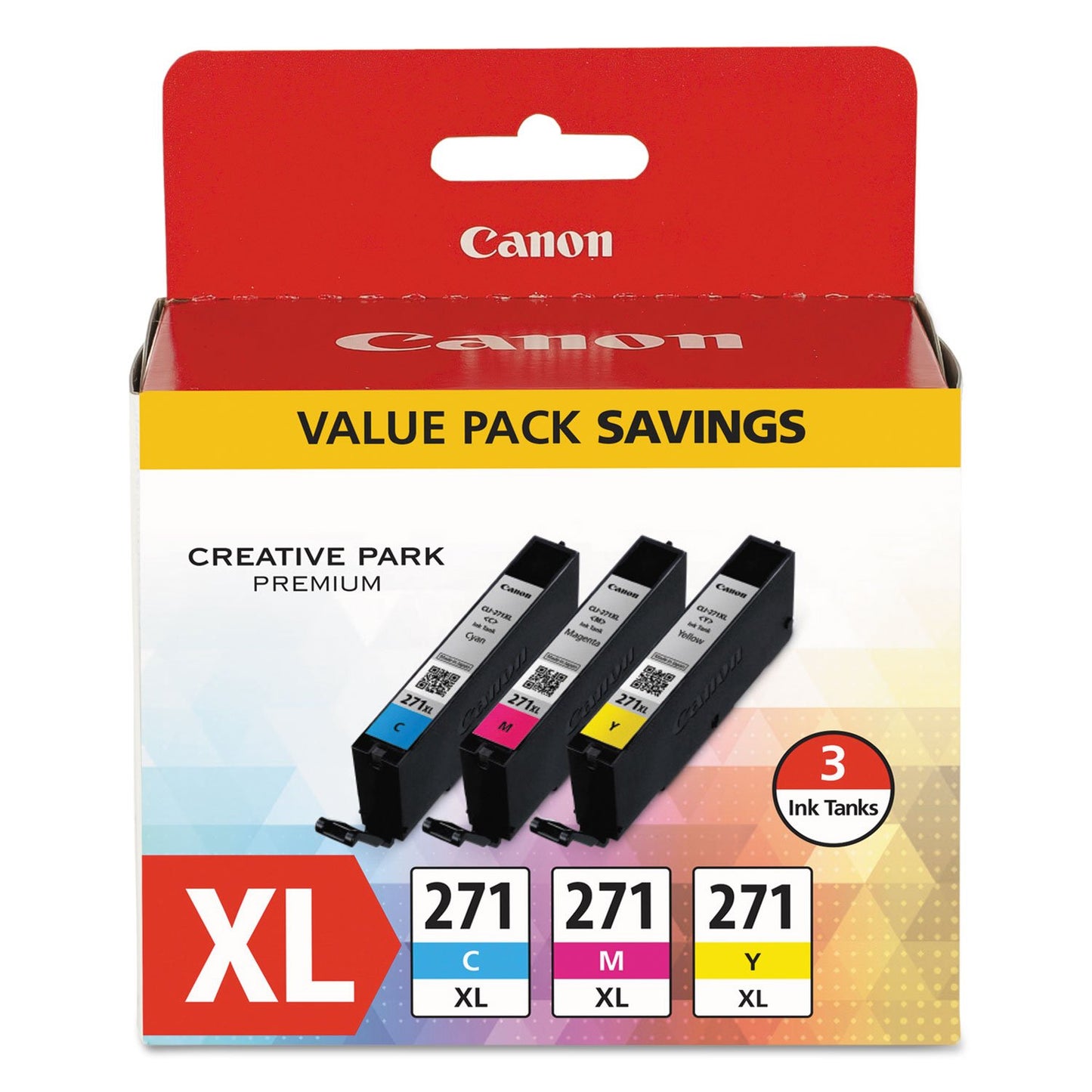 Canon High-Yield Ink CLI-271XL, CMY 3 Color Value Pack
