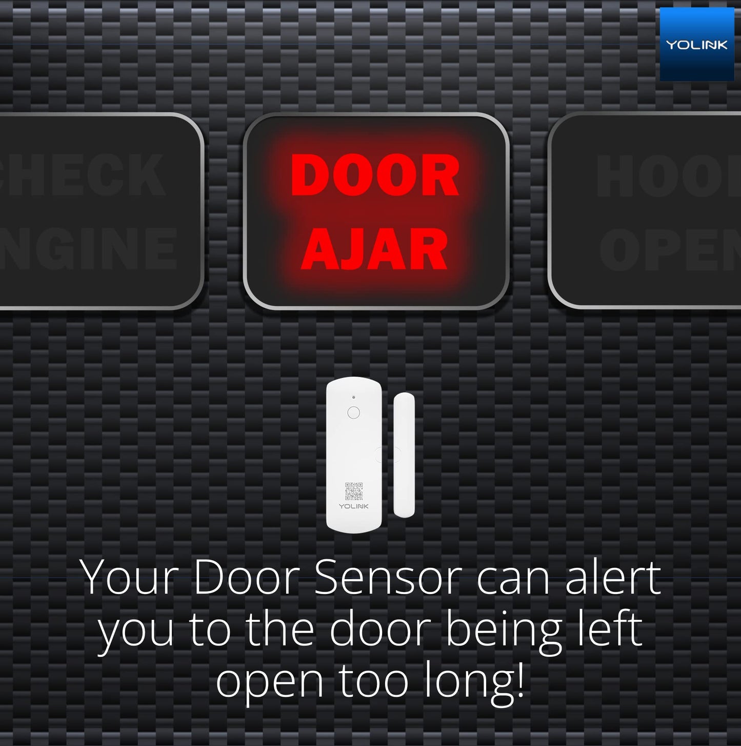 YoLink LoRa Smart Door Sensor Starter Kit: - 1/4 Mile Open-Air Range, Door Left-Open Reminders,5 Years Battery Life, SMS/Text, Email & App Alerts