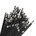 U.S. Solid Metal Zip Ties 11.81 inch Long 100pcs 304 Stainless Steel Heavy Duty Self-locking Cable Ties Suitable for Machinery Vehicles Farms Pipes