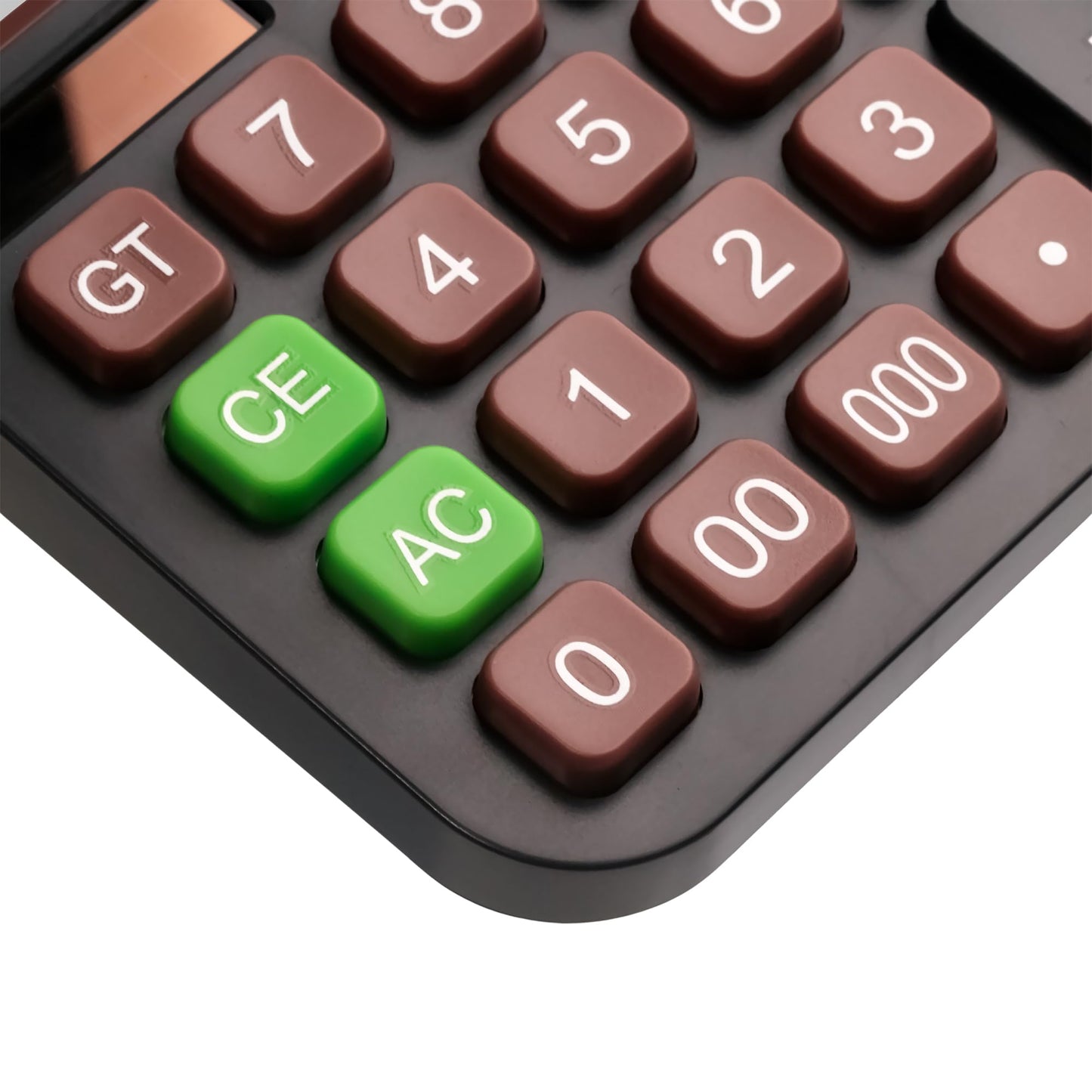 Hypetal Standard Desktop Calculator, Dual Power (Solar & AA Battery), 14-Digit Large Display, Multifunctional Office Calculator (Black)