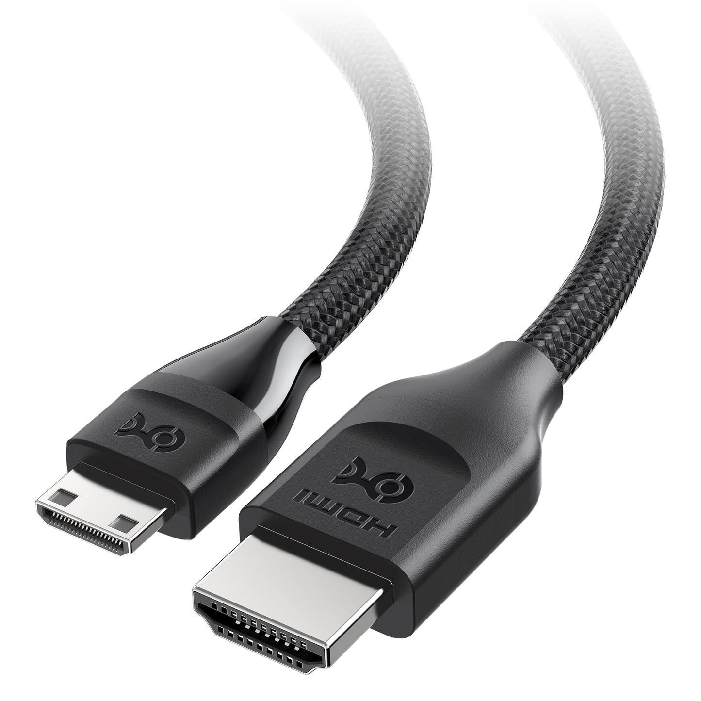 Cable Matters 48Gbps 8K Mini HDMI to HDMI 2.1 Cable - 6.6ft, Supports 8K@60Hz / 4K@240Hz with HDR, MiniHDMI Cable Works with DSLR Camera, Camcorder