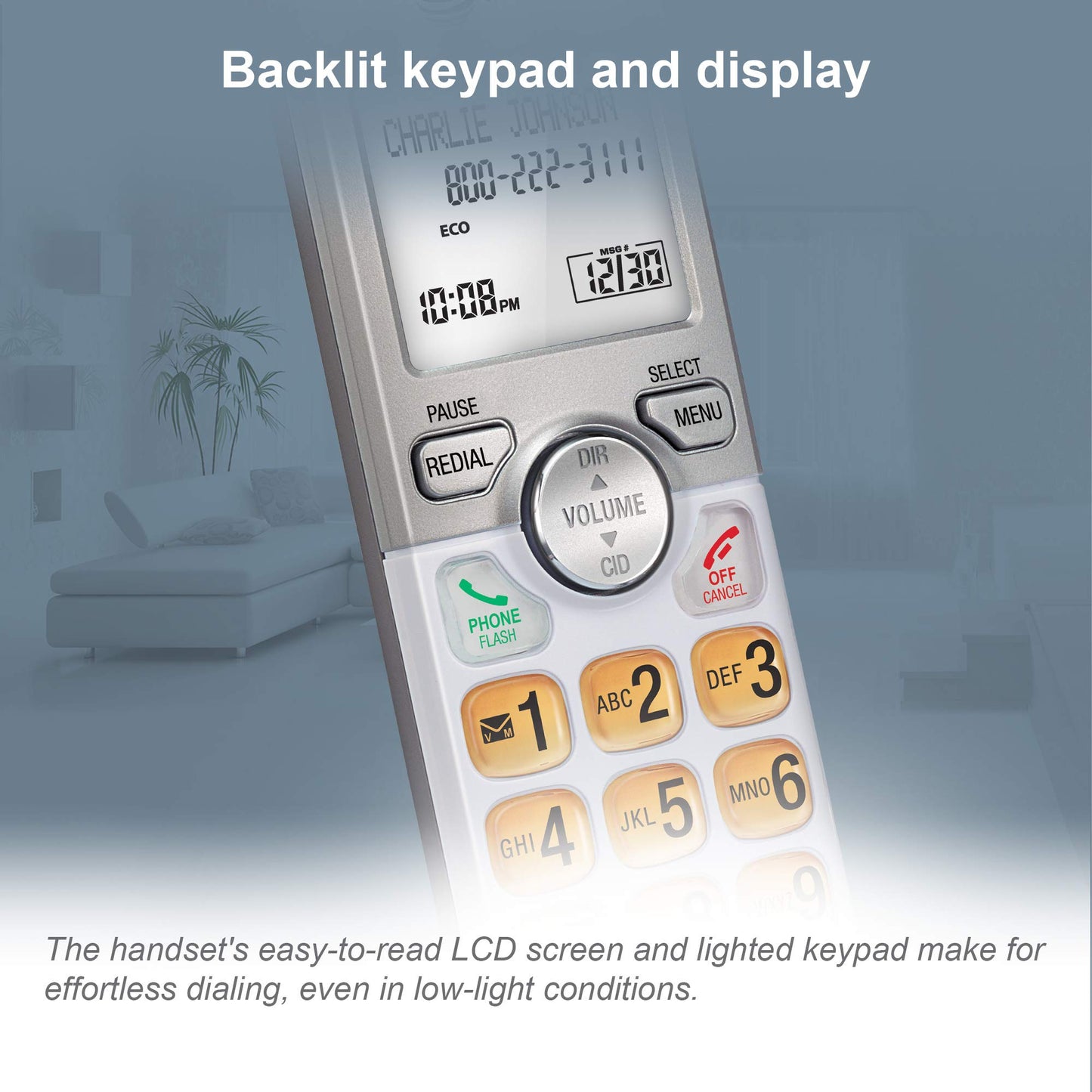 AT&T EL51203 DECT 6.0 2-Handset Cordless Phone - Full Duplex Handset Speakerphone, Caller ID/Call Waiting, Backlit Keypad & Display, Intercom, ECO