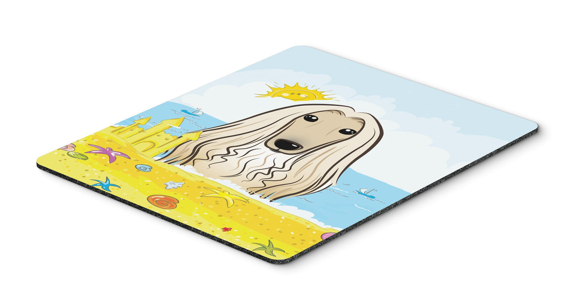Caroline's Treasures BB2112MP Afghan Hound Summer Beach Mouse Pad, Hot Pad or Trivet for Home Office Gaming Working Computers Laptop Mouse
